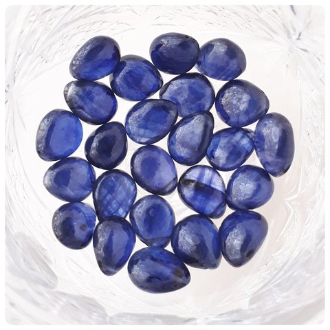 ∴天然石ビーズ∵宝石質ブルーサファイア  ペアシェイプL  1個