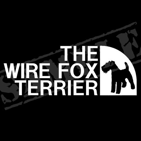 THE WIRE FOX TERRIER パロディステッカー（ワイヤーフォックス・テリア）6.5cm×17cm