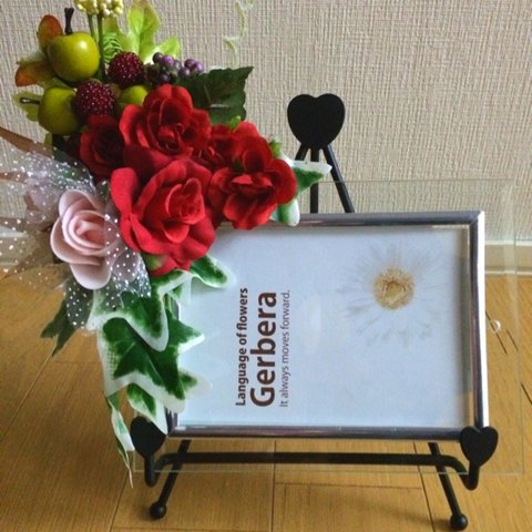 インパクトあり❗️️豪華なお花付き写真立て&welcome board     残り1点‼️