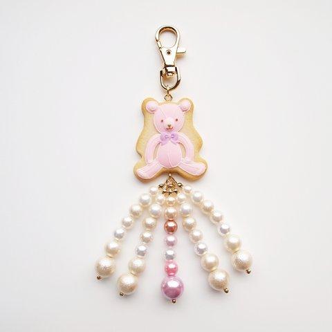 テディベア/ピンク　Icing cookie Bag Charm