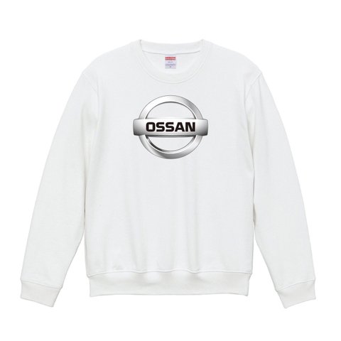 【送料無料】【新品】OSSAN オッサン トレーナー スウェット パロディ おもしろ 白 メンズ  プレゼント