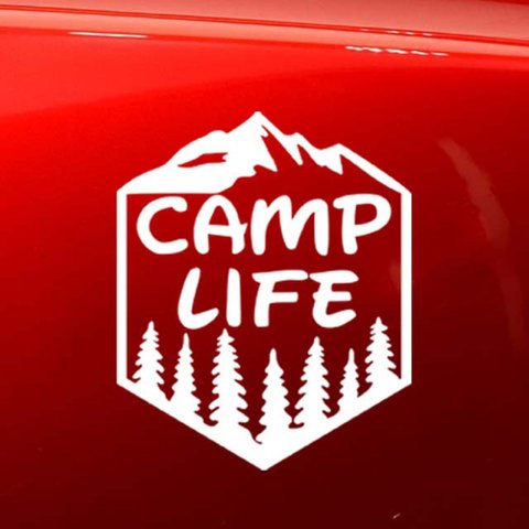 キャンプ ステッカー/キャンプライフデザイン camp