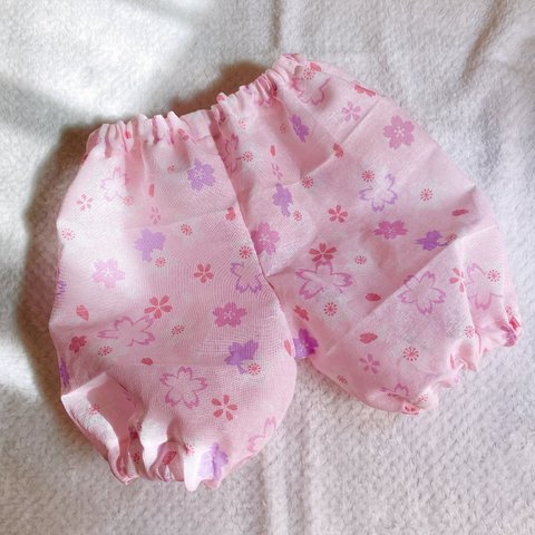 桜柄の幼児用かぼちゃパンツ ハンドメイド