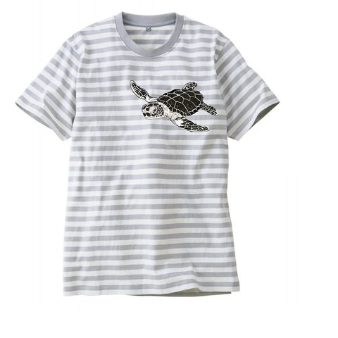 メンズTシャツ　ウミガメ　デザイン男女兼用【SS～3L】綿100%