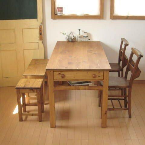 オーダーメイド /   side drawer dining TABLE pine   # width size order #