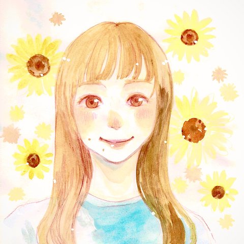 【B5】水彩で似顔絵イラスト