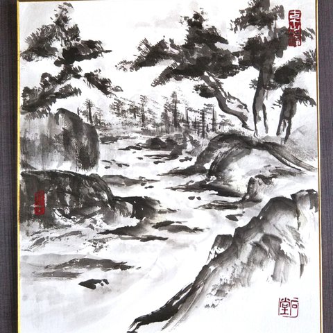 色紙(原画)ー清流