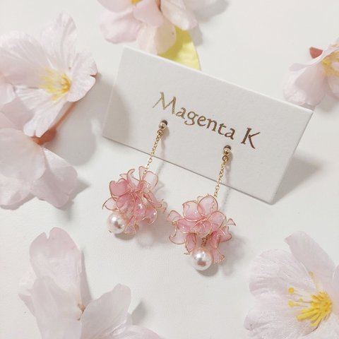 spring flowers 「桜と貝パール」