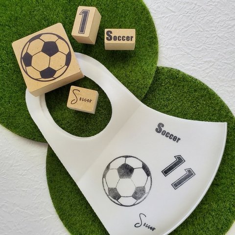 ⚽サッカーボール【小】部活アピール！スポーツ観戦に！球技シリーズスタンプ