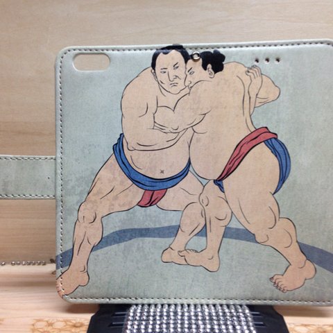 即納送料無料 iPhoneケース 手帳型 相撲 すもう sumo