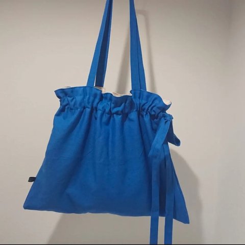 half linen tote bag