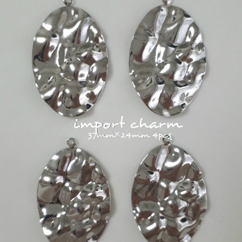 import charm silver 37mm✕24mm 4pcs【Ch-816si】