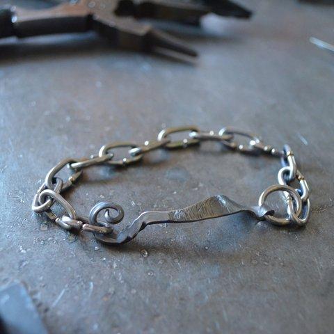 Titanium bracelet・チタンチェーンブレスレット・リーフ