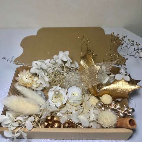   クリスマス限定BOX ハーバリウム花材no.12