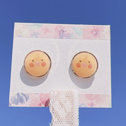 まんまるオカメインコ💛ピアス