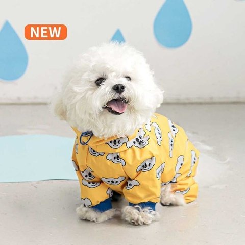 【イエロー】 犬用レインコート 防雨 防風 犬服 トイプー 犬の服 秋 冬 アウター フリース ベスト コート エレガント 襟付き 防寒着 犬用品 可愛い ペット用品 小型犬 お散歩  ch-857