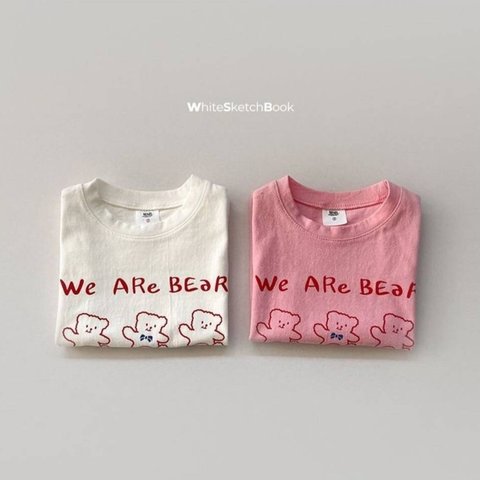 韓国子供服 we are bear tshirt