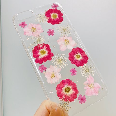 【全機種対応】押し花スマホケース...iPhone.XPERIA.GALAXY.らくらくフォンなど全ての機種対応できます！