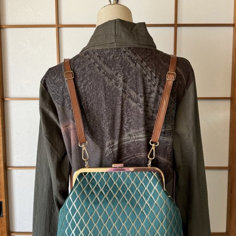 【ハンドメイド】  がま口バッグ　3way