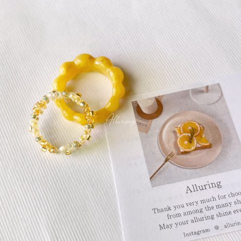 【Set ring】bouquet ring set 🍋yellow