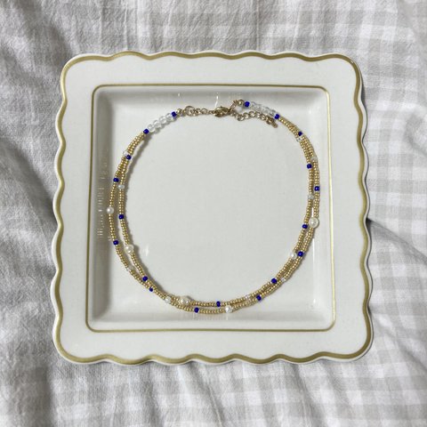 gold blue...choker