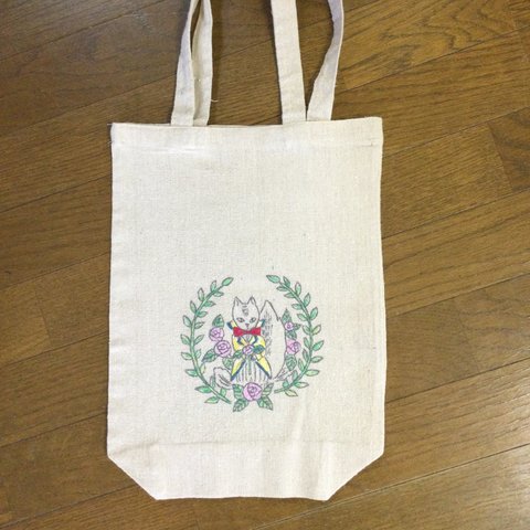 手刺繍エコバッグ