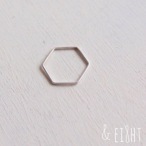 【再販】- Silver - Hexagonal Ring　2