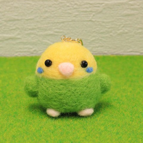 ことりキーホルダー　かわいい　セキセイインコ