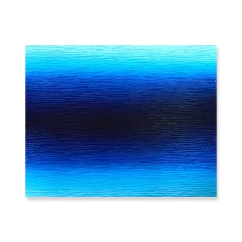 【海を感じる】絵画 - ブルー 抽象的 グラデーション 大きめ（M-#66）