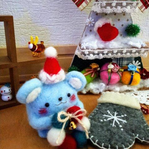 ☆ハンドメイド☆羊毛フェルト☆ネズミSantaのXmas飾りset☆