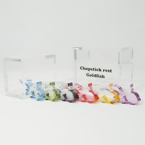 カラフルな金魚の箸置き アクリル ナチュラル [Chopstick rest Goldfish] 6個入り