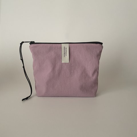 poitto20 マチ5 天然色素染NYLON POUCH..Rose×LogWood..