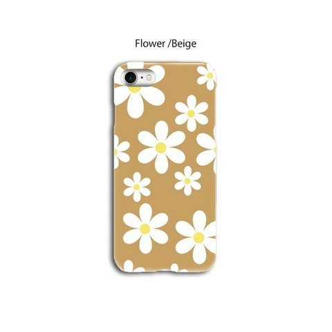 プラスチックスマホケース/Beige Flower