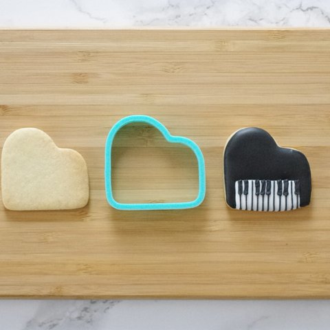 ピアノ（約5cm）クッキー型・クッキーカッター　ミュージックシリーズ　　