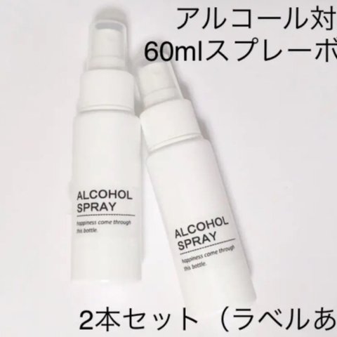 【送料無料】アルコール対応　60mlスプレーボトル2本セット