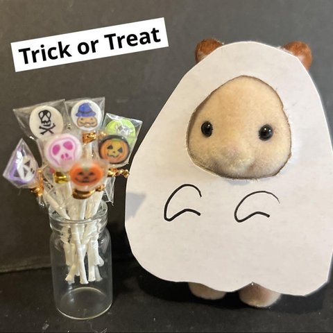 小瓶付きミニチュア ハロウィン キャンディ