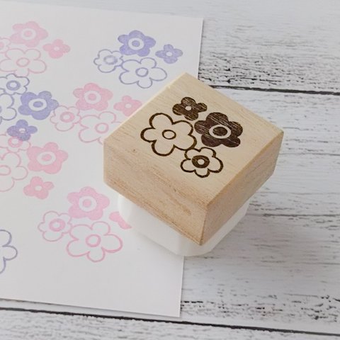 可愛いお花の消しゴムはんこ