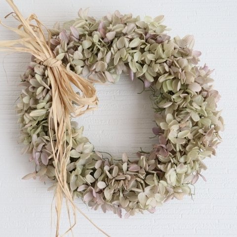 秋色紫陽花のwreath