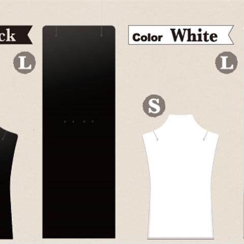 ネックレス専用台紙（ポケットチェーン付き）　台紙/ブラック/ホワイト