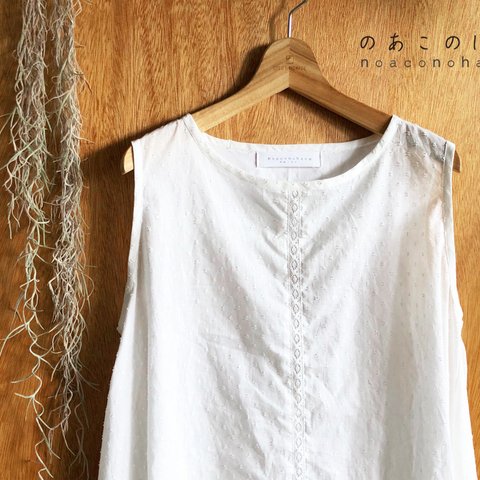 flowing hem_コットンブラウスｰdot