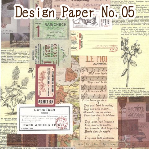 Design Paper デザインペーパー No,05(15枚入)