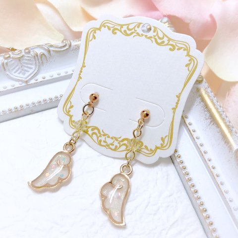 ♡見習い天使のちびちび羽根♡ピアス/イヤリング♡