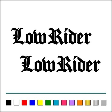 [ 特大サイズ ] アメ車 ローライダー【 lowrider 001 】ステッカー お得2枚セット  USDM JDM stance【カラー選択可】 送料無料♪