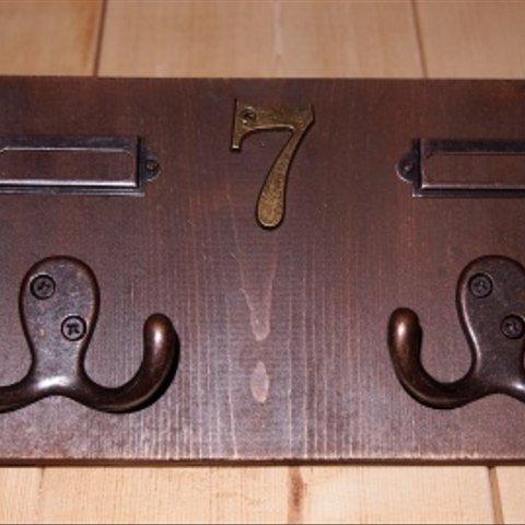 ハンドメイド　キーフック　ボード（7）　鍵掛け　カギ