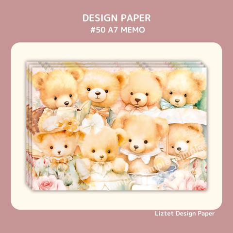 #50 A7 Designpaper Memo / 1種類 30枚