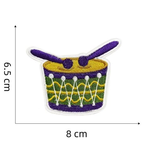 太鼓 ワッペン アップリケ アイロン対応 1枚