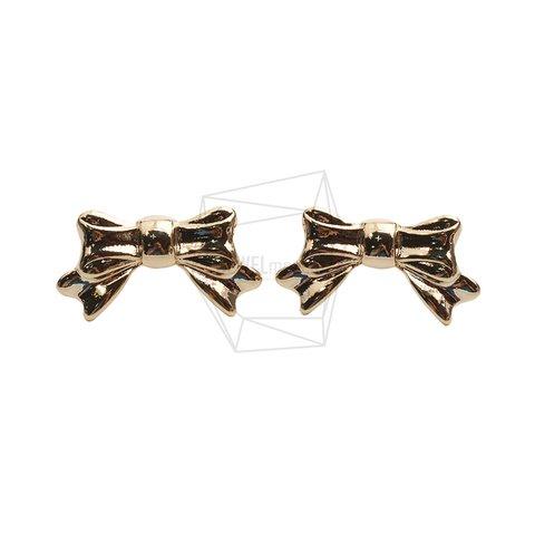 ERG-2424-G【2個入り】リボンピアス,Ribbon Earring/13mm X 24.5mm