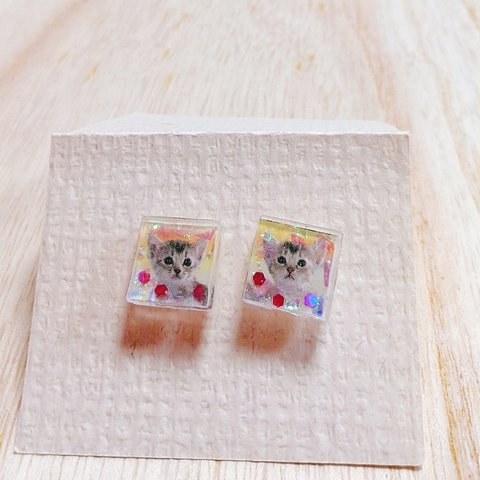 No.1442  ネコのピアス☆