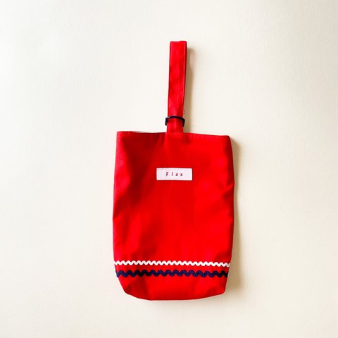 color bag◎上履き入れ/red