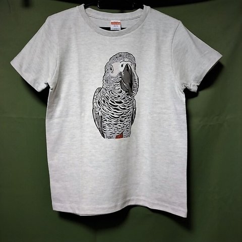 【レディースM】「ヨウムちょっといい顔」Tシャツ 